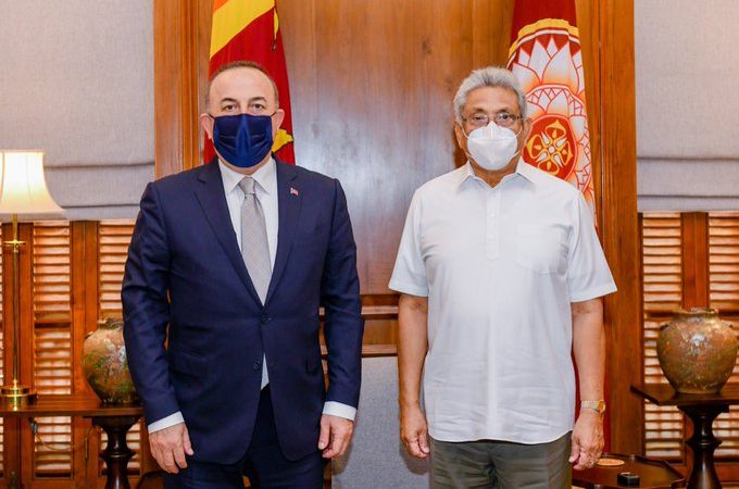الرئيس السريلانكي يستقبل وزير الخارجية التركي