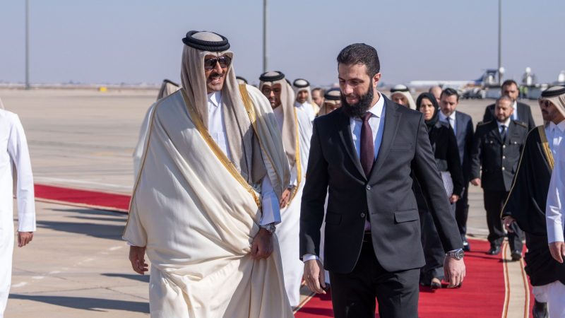 سمو أمير دولة قطر يصل إلى دمشق
