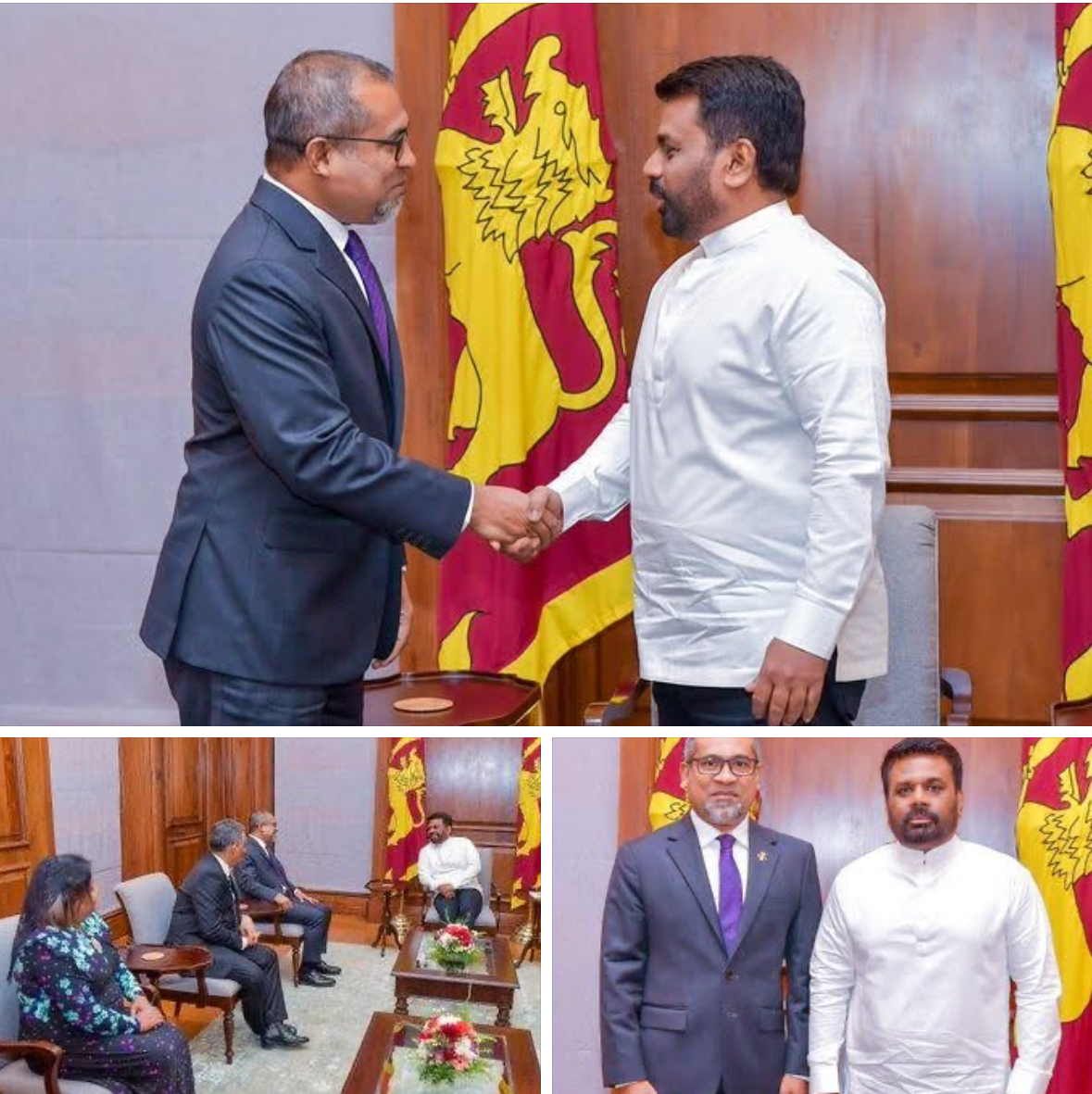 رئيس سريلانكا يستقبل وزير خارجية المالديف